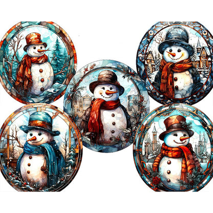 Christmas Snowman - Full Round Drill Diamond Painting 50*40CM