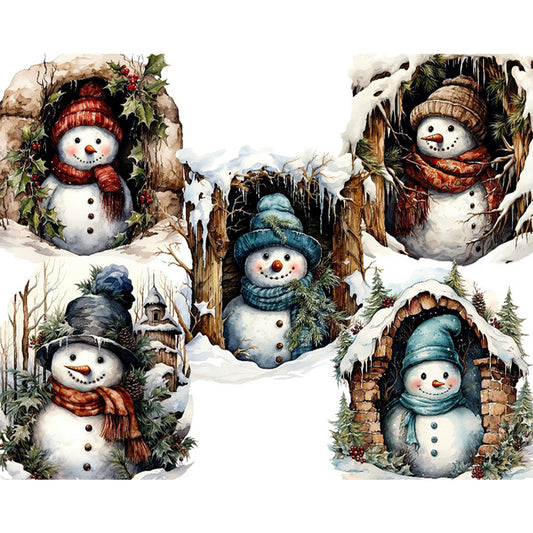 Christmas Snowman - Full Round Drill Diamond Painting 50*40CM