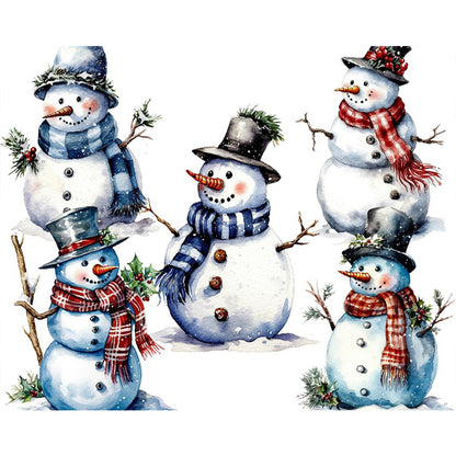 Christmas Snowman - Full Round Drill Diamond Painting 50*40CM