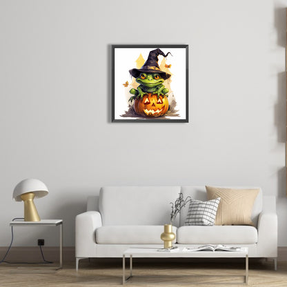 Halloween Pumpkin Frog - Full Round Drill Diamond Painting 40*40CM