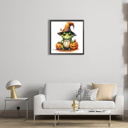 Halloween Pumpkin Frog - Full Round Drill Diamond Painting 40*40CM