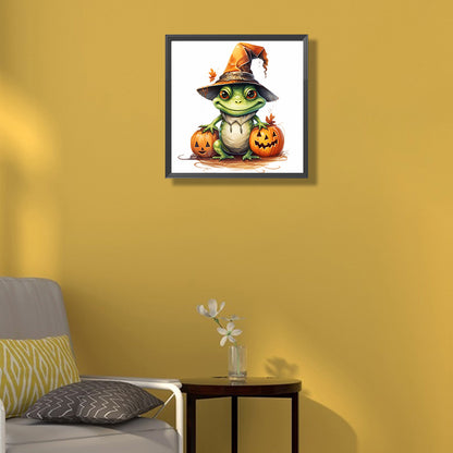 Halloween Pumpkin Frog - Full Round Drill Diamond Painting 40*40CM