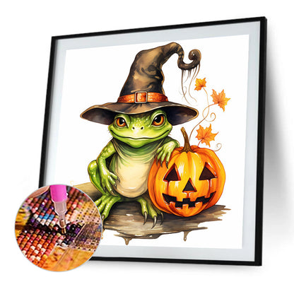 Halloween Pumpkin Frog - Full Round Drill Diamond Painting 40*40CM