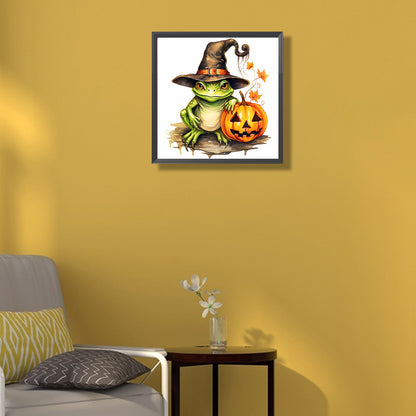 Halloween Pumpkin Frog - Full Round Drill Diamond Painting 40*40CM