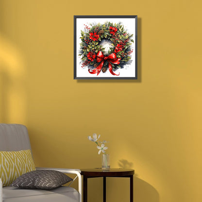 Christmas Wreath - Full Round Drill Diamond Painting 40*40CM