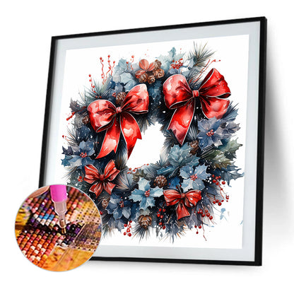 Christmas Wreath - Full Round Drill Diamond Painting 40*40CM