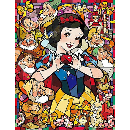 Snow White Glass Painting - Full Round Drill Diamond Painting 50*60CM