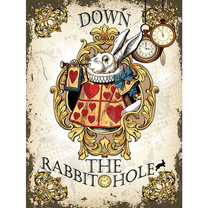 Alice Rabbit - 11CT Stamped Cross Stitch 40*53CM