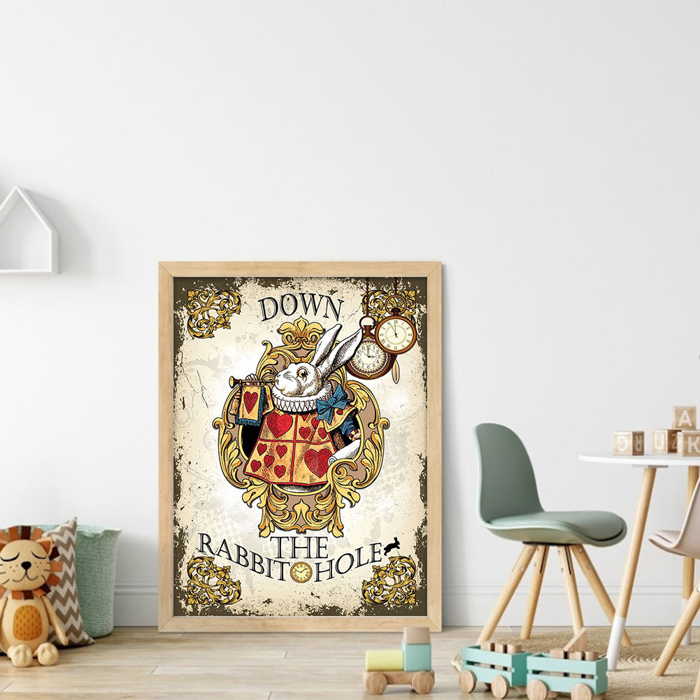 Alice Rabbit - 11CT Stamped Cross Stitch 40*53CM