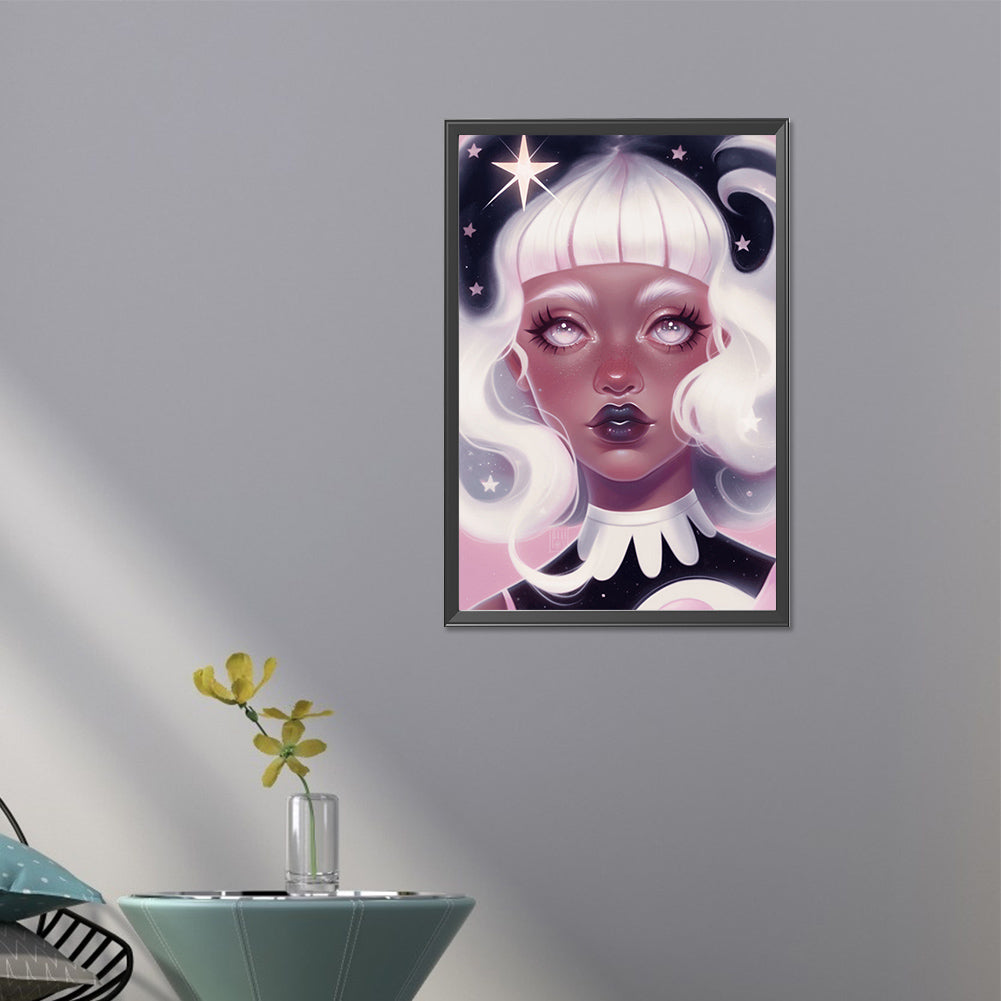 Dark Candy Girl - Full AB Round Drill Diamond Painting 40*60CM