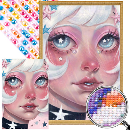 Dark Candy Girl - Full AB Round Drill Diamond Painting 40*60CM