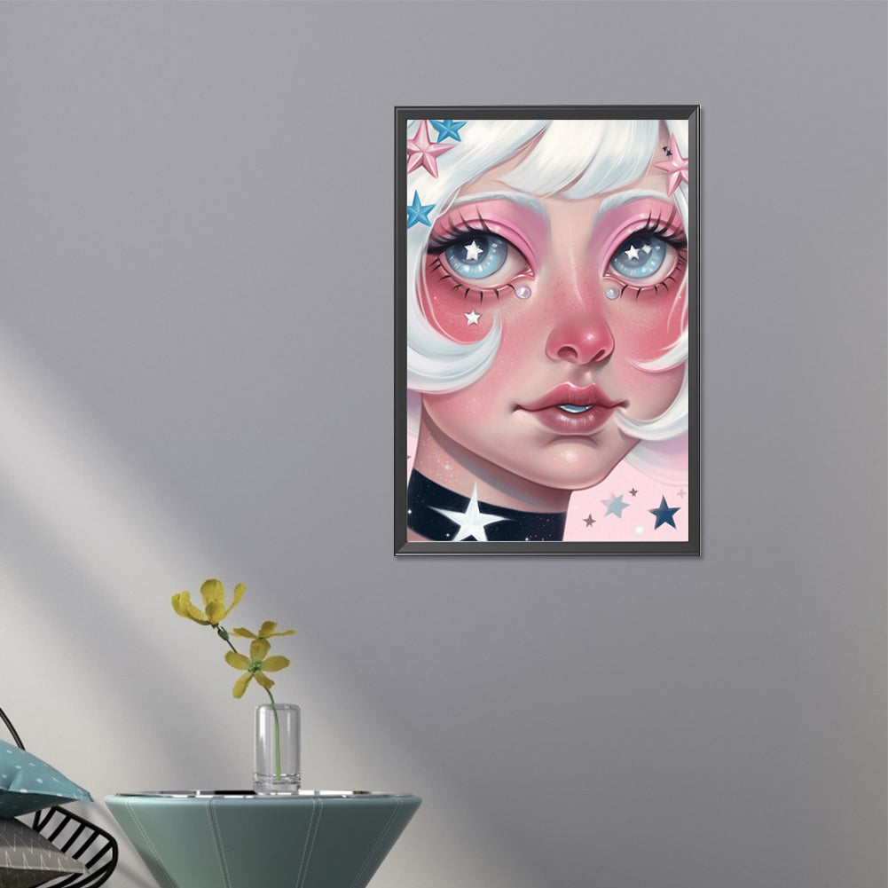 Dark Candy Girl - Full AB Round Drill Diamond Painting 40*60CM