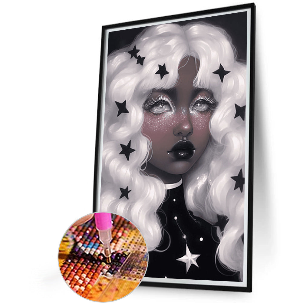 Dark Candy Girl - Full AB Round Drill Diamond Painting 40*60CM