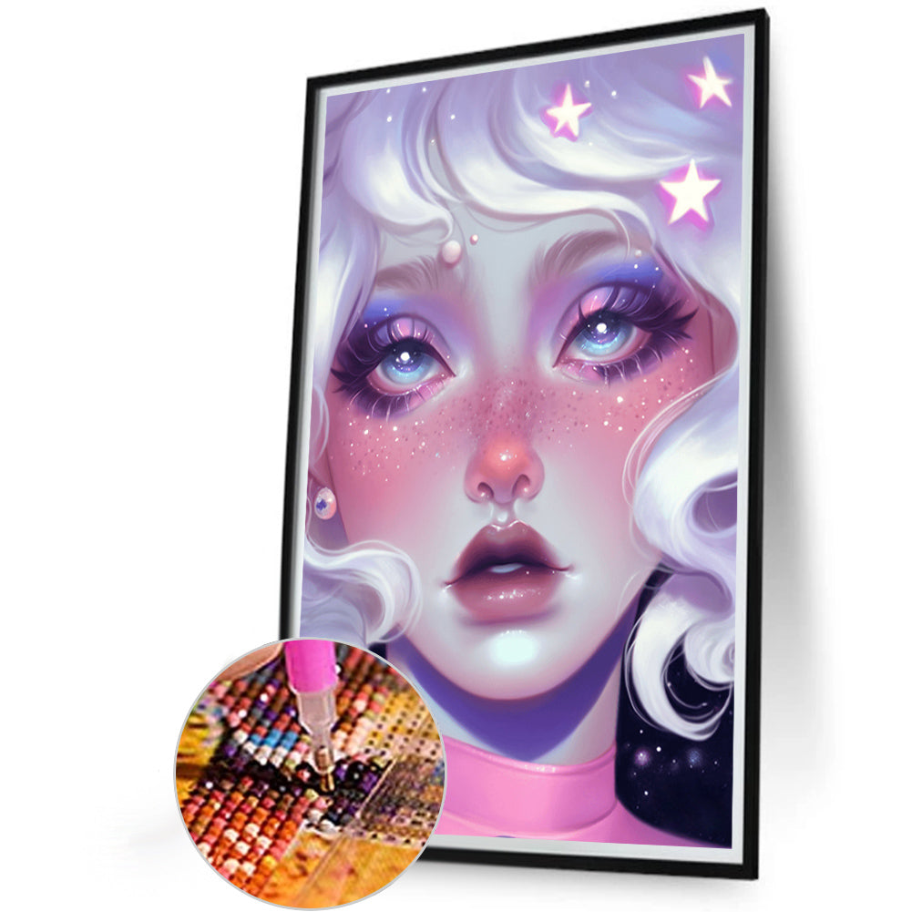 Dark Candy Girl - Full AB Round Drill Diamond Painting 40*60CM