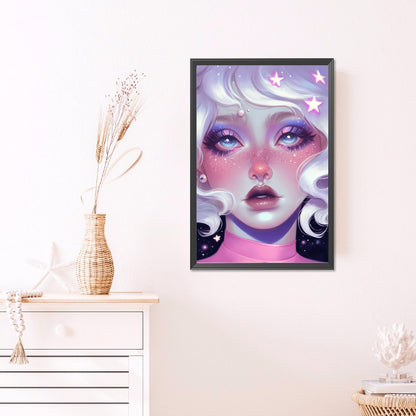 Dark Candy Girl - Full AB Round Drill Diamond Painting 40*60CM