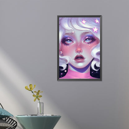 Dark Candy Girl - Full AB Round Drill Diamond Painting 40*60CM