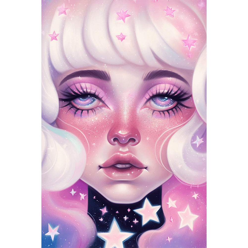 Dark Candy Girl - Full AB Round Drill Diamond Painting 40*60CM