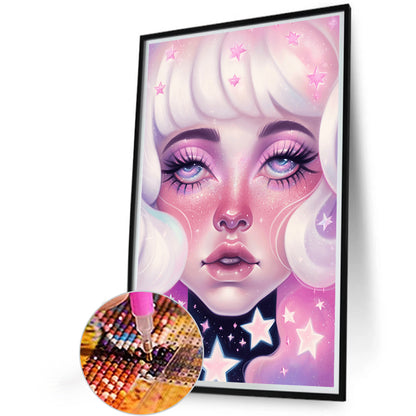 Dark Candy Girl - Full AB Round Drill Diamond Painting 40*60CM