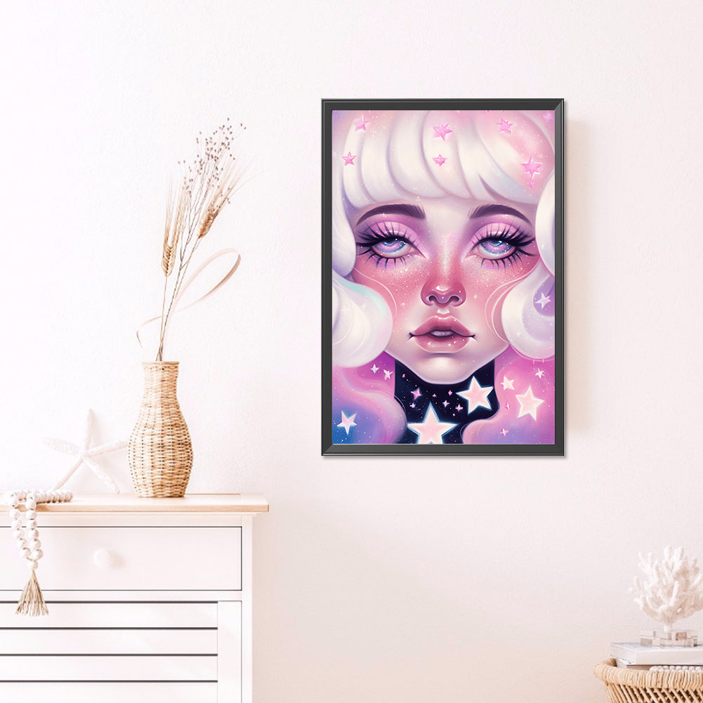 Dark Candy Girl - Full AB Round Drill Diamond Painting 40*60CM