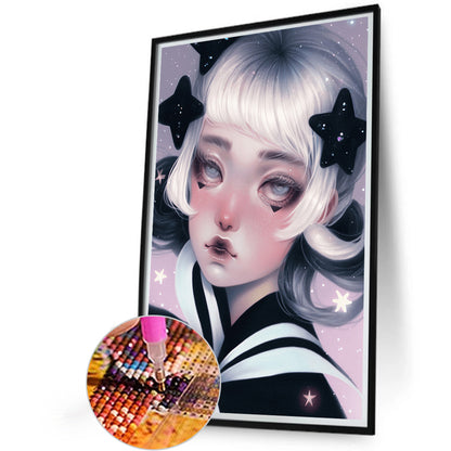 Dark Candy Girl - Full AB Round Drill Diamond Painting 40*60CM