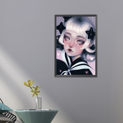 Dark Candy Girl - Full AB Round Drill Diamond Painting 40*60CM