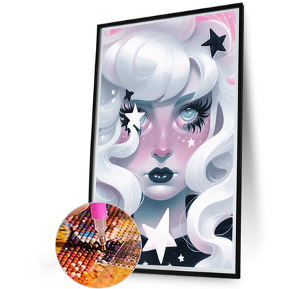 Dark Candy Girl - Full AB Round Drill Diamond Painting 40*60CM