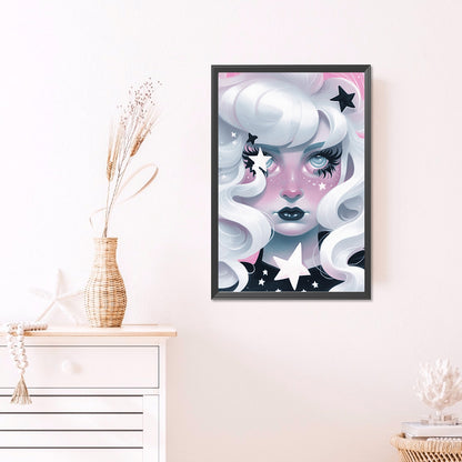 Dark Candy Girl - Full AB Round Drill Diamond Painting 40*60CM