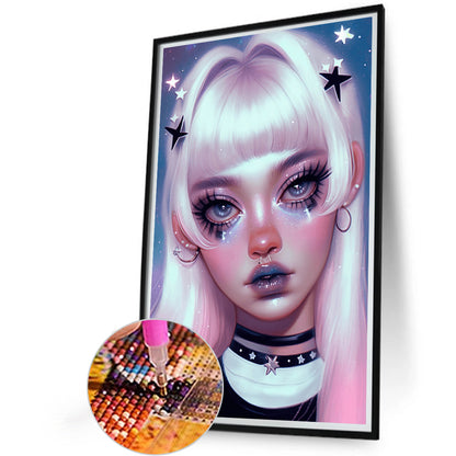 Dark Candy Girl - Full AB Round Drill Diamond Painting 40*60CM