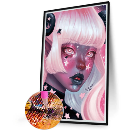Dark Candy Girl - Full AB Round Drill Diamond Painting 40*60CM