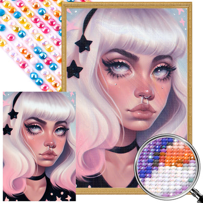 Dark Candy Girl - Full AB Round Drill Diamond Painting 40*60CM