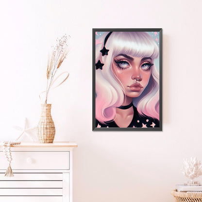 Dark Candy Girl - Full AB Round Drill Diamond Painting 40*60CM