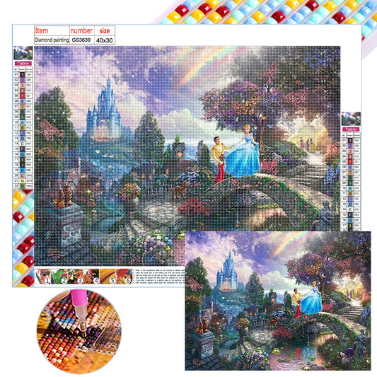 Disney Castle - Full Square Drill Diamond Painting 40*30CM