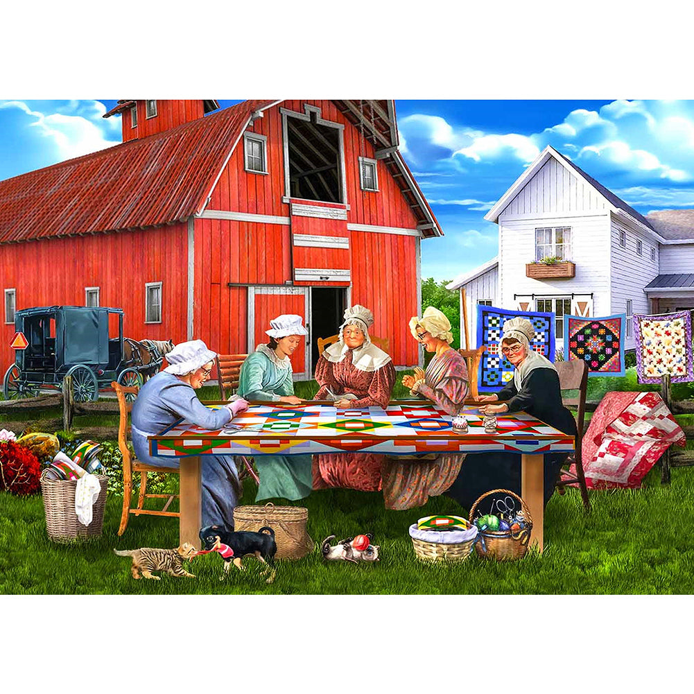 Country Ladies Party - Full Square Drill Diamond Painting 70*50CM