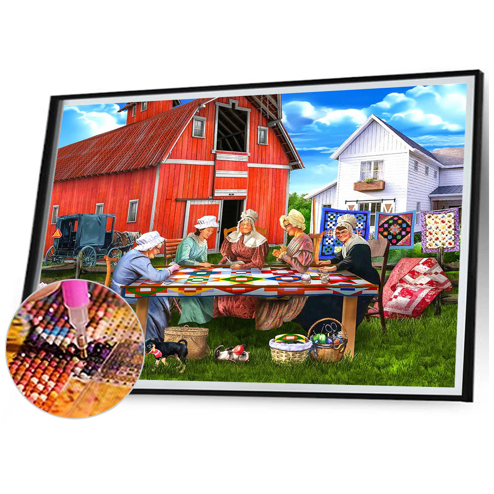 Country Ladies Party - Full Square Drill Diamond Painting 70*50CM