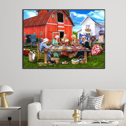 Country Ladies Party - Full Square Drill Diamond Painting 70*50CM