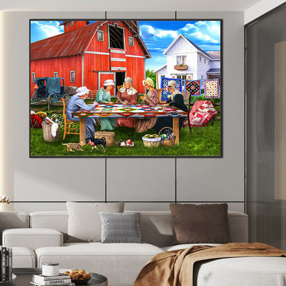 Country Ladies Party - Full Square Drill Diamond Painting 70*50CM