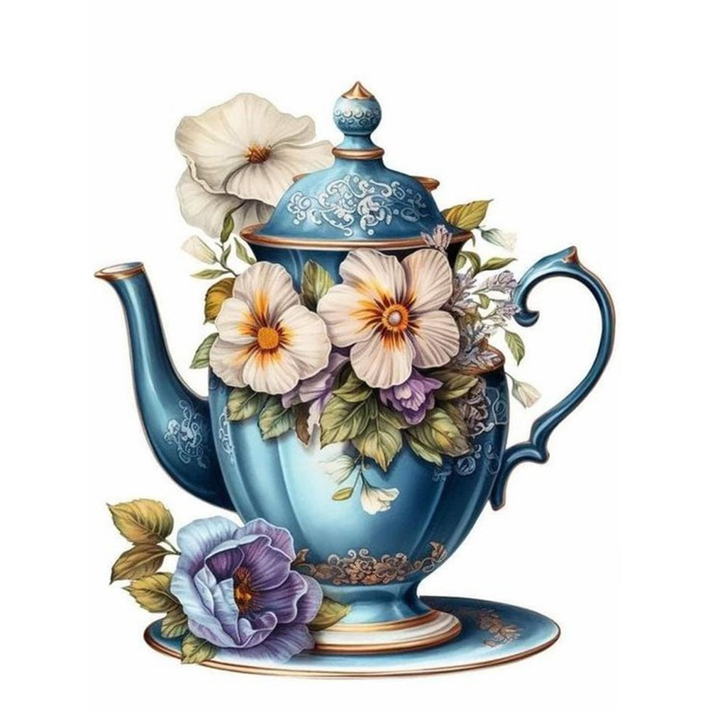 Teacup Bouquet - Full Round Drill Diamond Painting 30*40CM