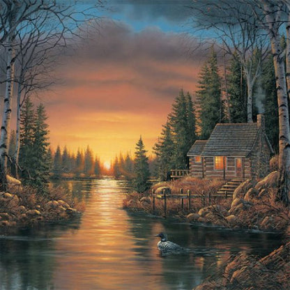 Countryside View - Full Round Drill Diamond Painting 30*30CM