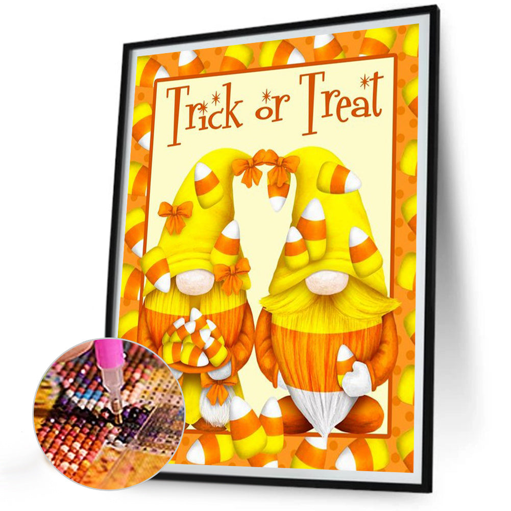 Halloween Gnome - Full Round Drill Diamond Painting 30*40CM