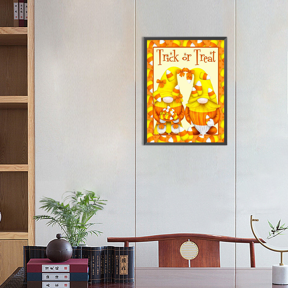 Halloween Gnome - Full Round Drill Diamond Painting 30*40CM