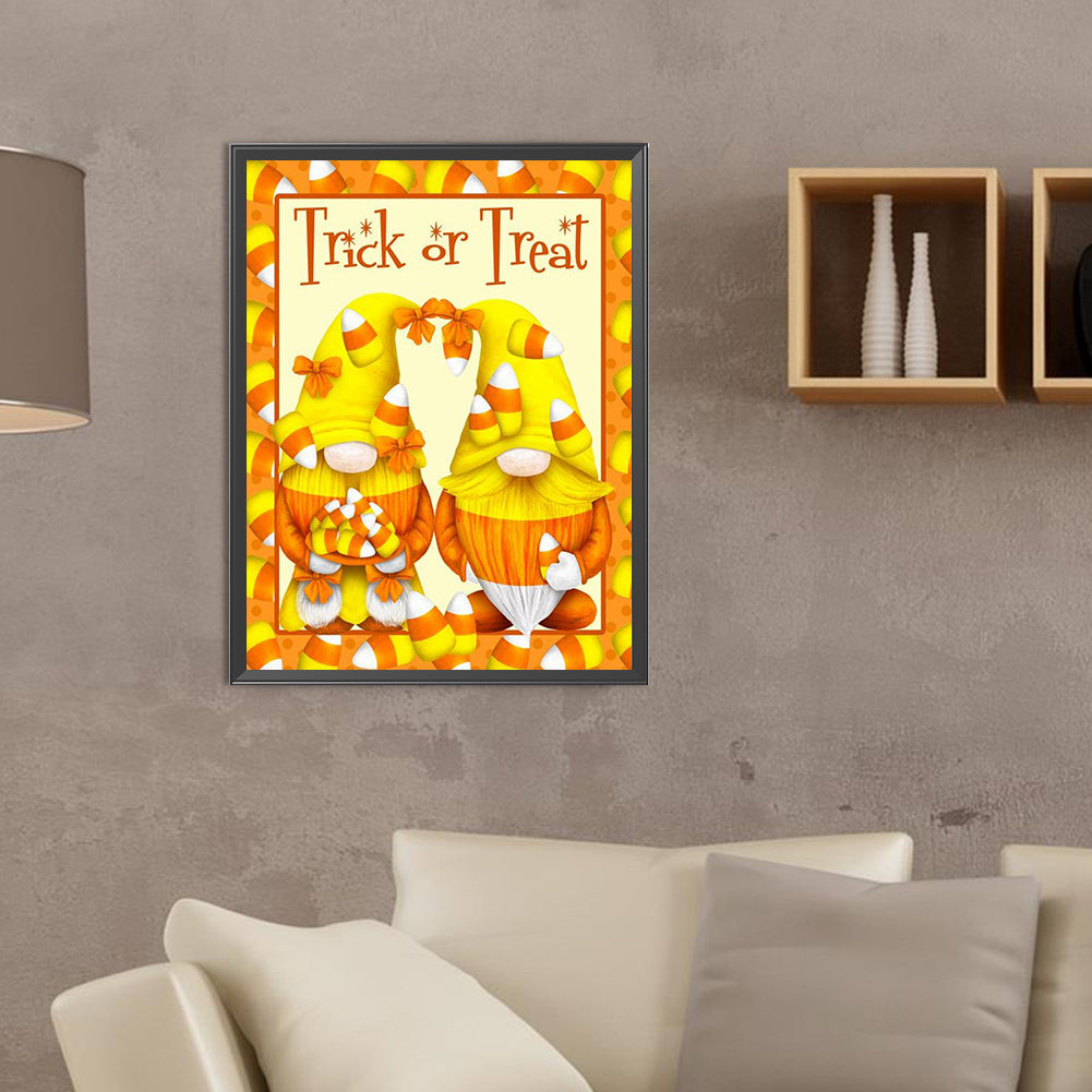 Halloween Gnome - Full Round Drill Diamond Painting 30*40CM