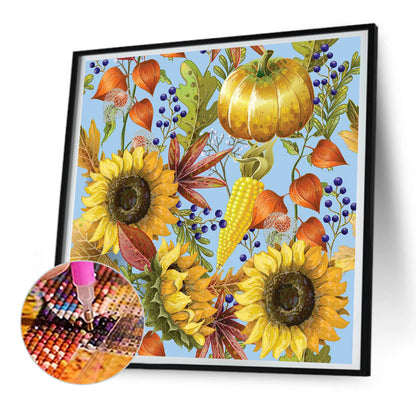 Sunflower - Full Round Drill Diamond Painting 30*30CM