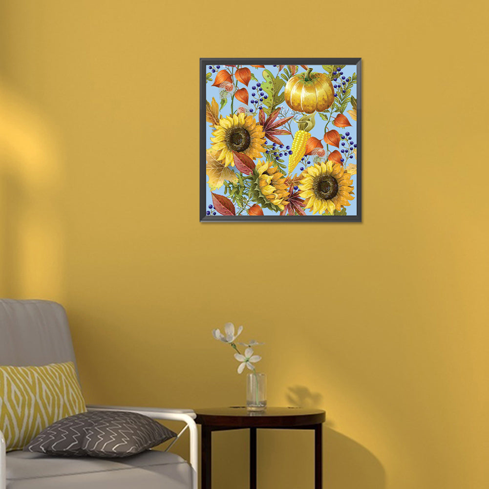 Sunflower - Full Round Drill Diamond Painting 30*30CM