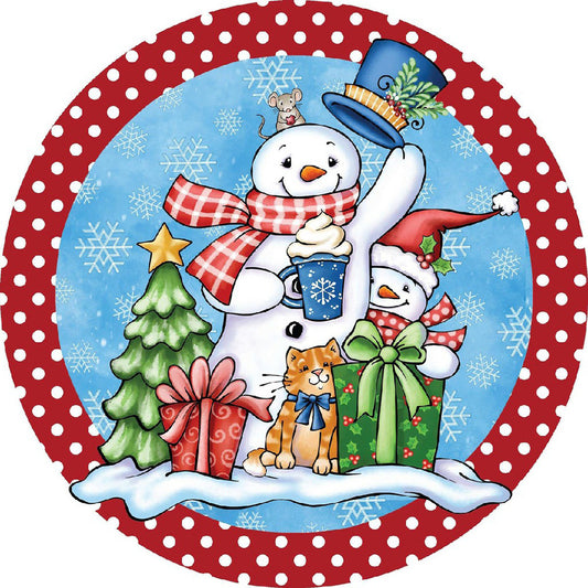 Snowman - Full Round Drill Diamond Painting 30*30CM