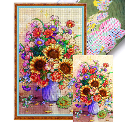 Sunflower Bouquet - 11CT Stamped Cross Stitch 40*65CM