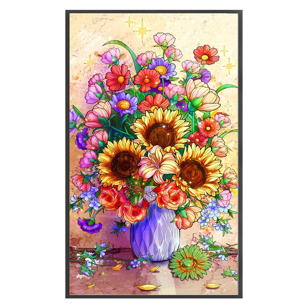 Sunflower Bouquet - 11CT Stamped Cross Stitch 40*65CM