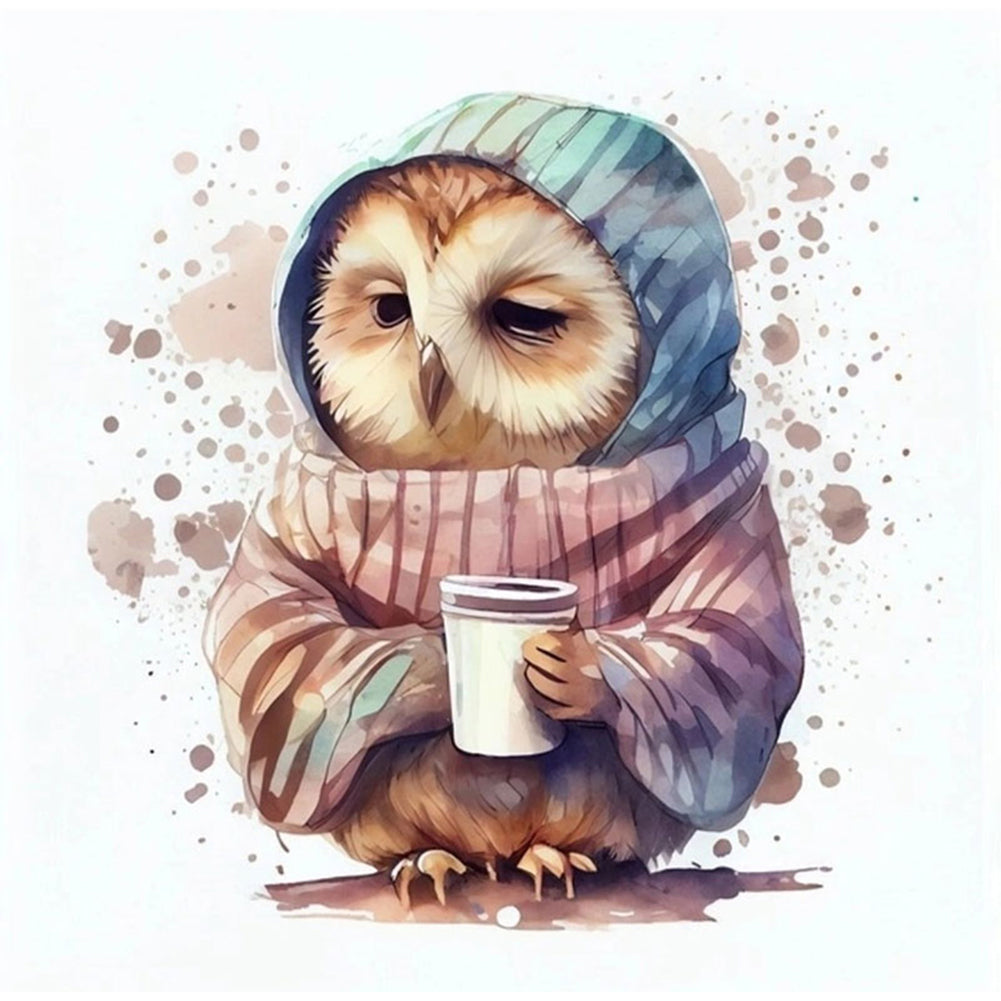 Owl - 18CT Stamped Cross Stitch 20*20CM