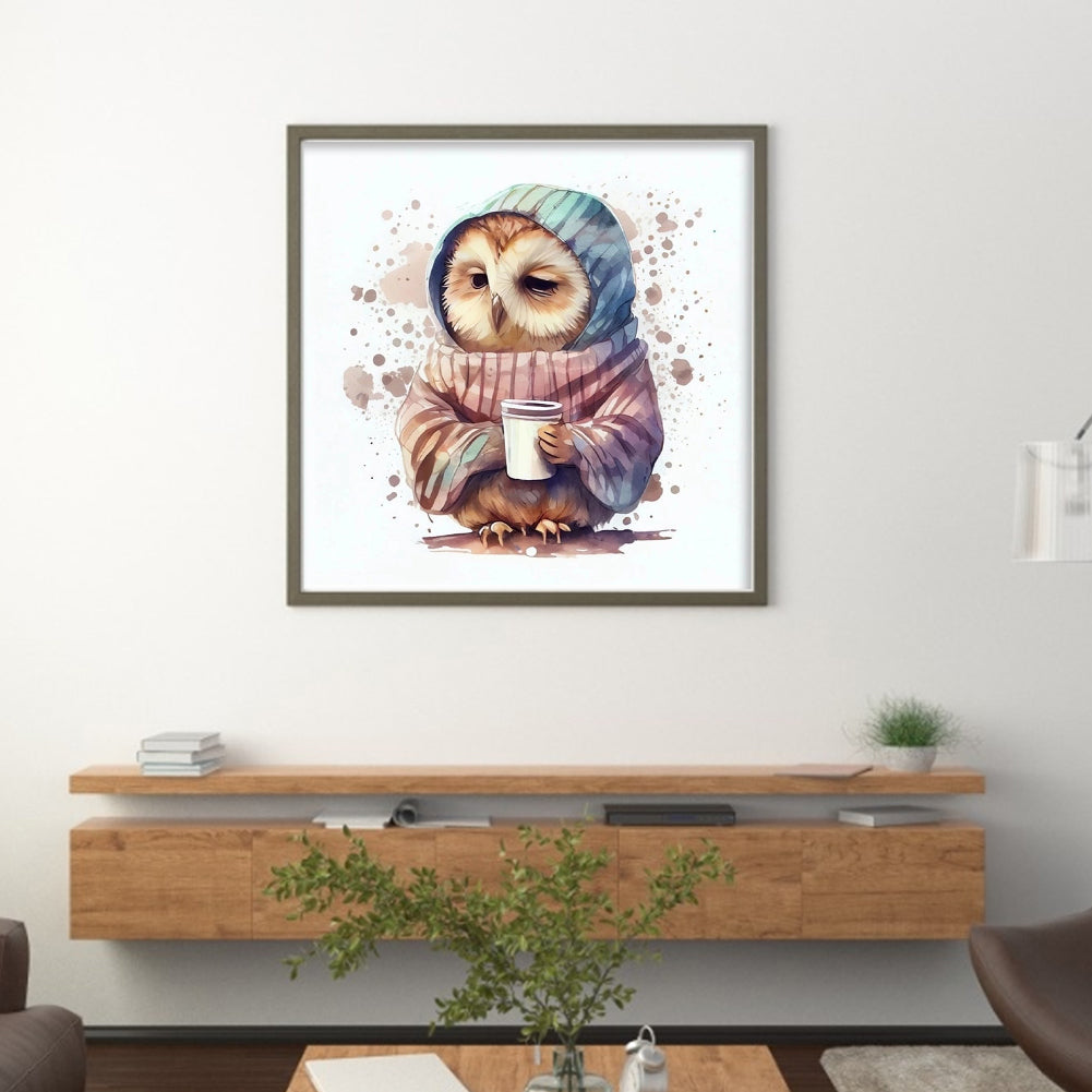 Owl - 18CT Stamped Cross Stitch 20*20CM