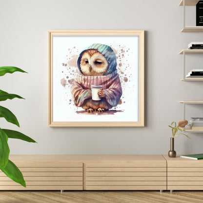 Owl - 18CT Stamped Cross Stitch 20*20CM