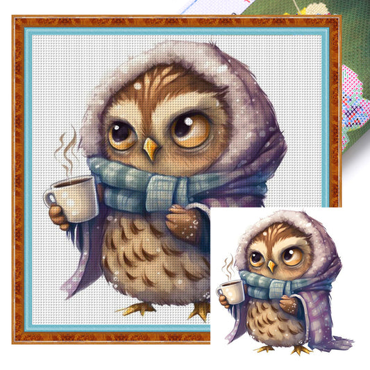 Owl - 18CT Stamped Cross Stitch 20*20CM